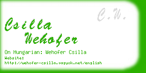 csilla wehofer business card